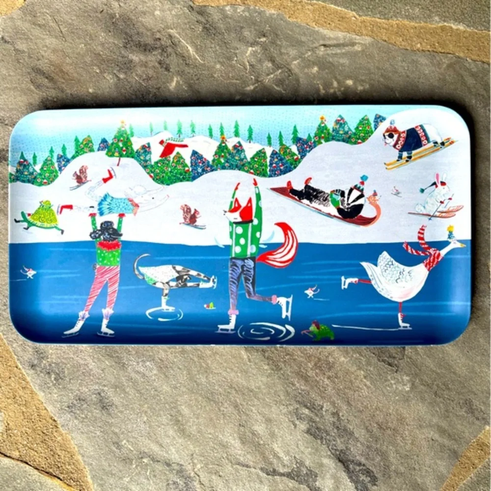 Bamboo Melamine -Ice Skating Serving Platter